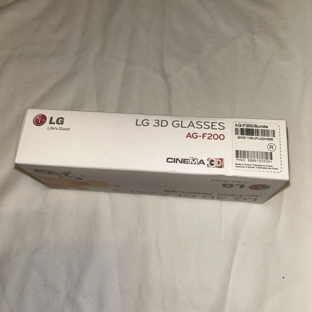 LG AG-F200 Cinema 3D Glasses 2 Pair Bundle Passive 3D for‎ LG TV Black